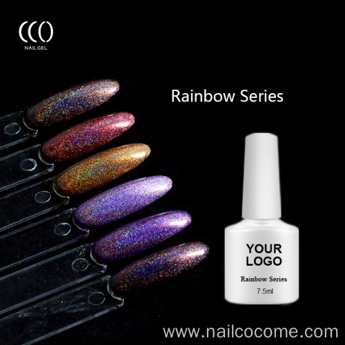 Hot Sale Fashion Private Label Rainbow series UV Gel Nail Polish Bulk Wholesale for Nail Art